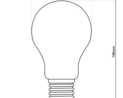 6-set LED-lamp voor E27-versie met elk 8 watt, gemaakt van metaal en glas, warm wit