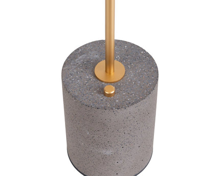 Batterijlamp "seta" zwart 30 cm hoog gemaakt van metaal en beton, met een stevig gebouwd -in LED