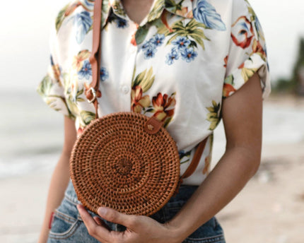 Crossbodytas | Bali Tas SENJA (bruin) Gemaakt van Rattan