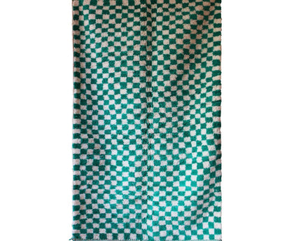 Berber geruit vloerkleed van zuivere wol 166 x 269 cm