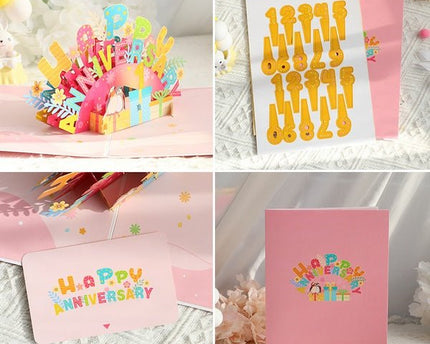 3D -kaart - Happy Anniversary Card