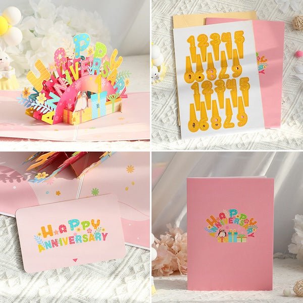 3D -kaart - Happy Anniversary Card