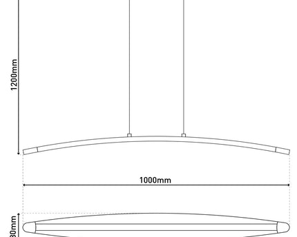 LED hanglamp "Surf"