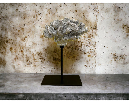 Coral collectie met metalen standaard ( champagnekleur)