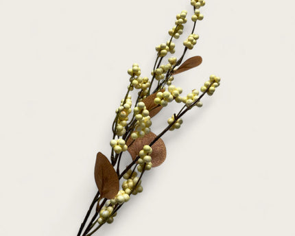 Wit Vrucht | Zijden kunstbloem | Lengte 83cm  1pcs