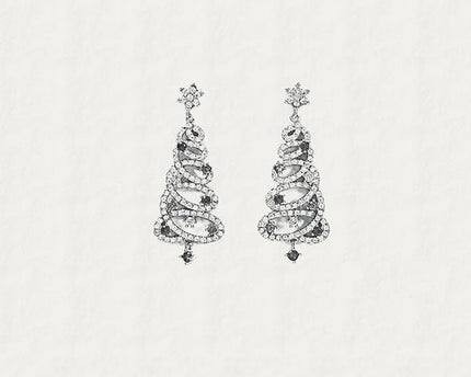 Sprankelende kerstboom oorbellen