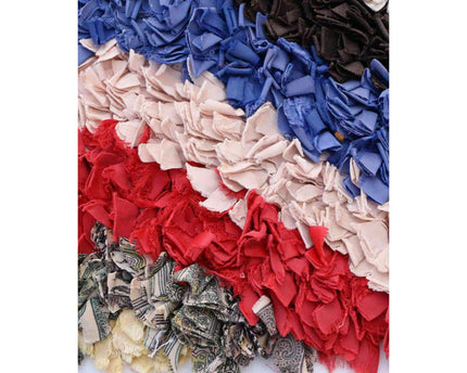 Marokkaans Berber-tapijt van gerecycled textiel 89 x 172 cm