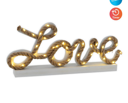 LED decoratieve tafellamp "Love" h: 20cm