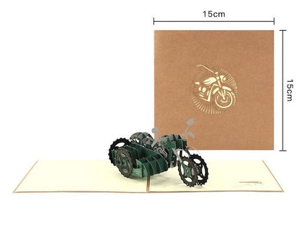 3D -kaart voor hem voor papa - Jeep en Motorbike Design