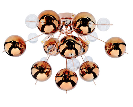 Plafondlicht "explosie" metaal en glas, G9 -versies, plafondlamp voor eetkamer, woonkamer, gang of kantoor, Ø57 cm