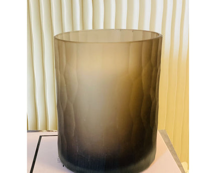THEELICHTHOUDER (handgeslepen glazen pot)
