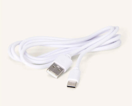 George lichtbruine houten oplaadbare lamp gecombineerd met matglas en een handvat