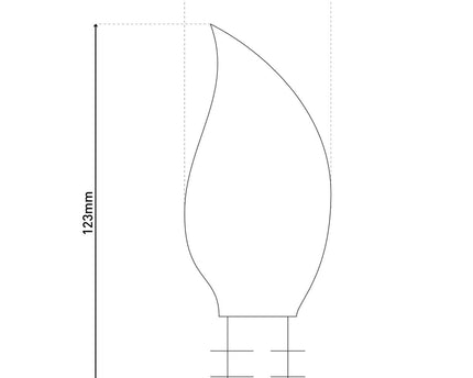 6 Set geleide kaarsen windvlaag met E14 -versie, glas, warm wit, voor eetkamer, woonkamer, gang of kantoor