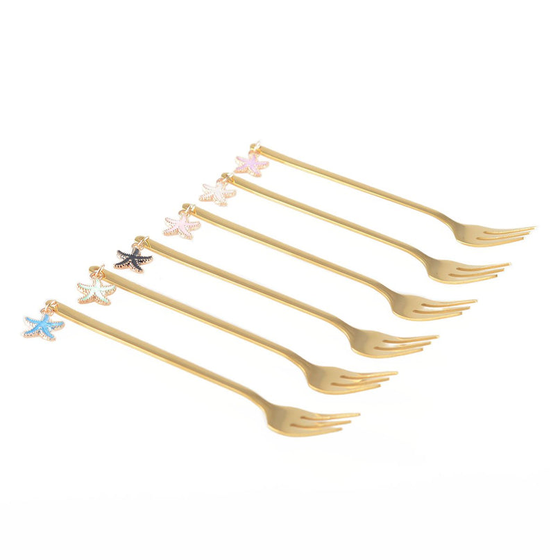 Star Golden Dessert Forks - veel van 6