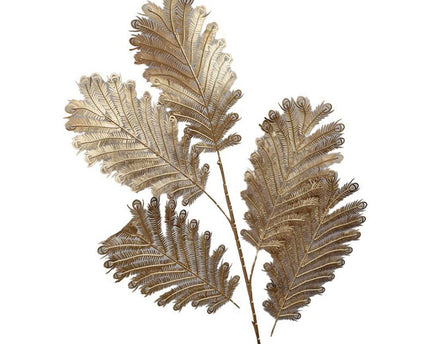 Decoratieve bloem gouden bladeren h90cm