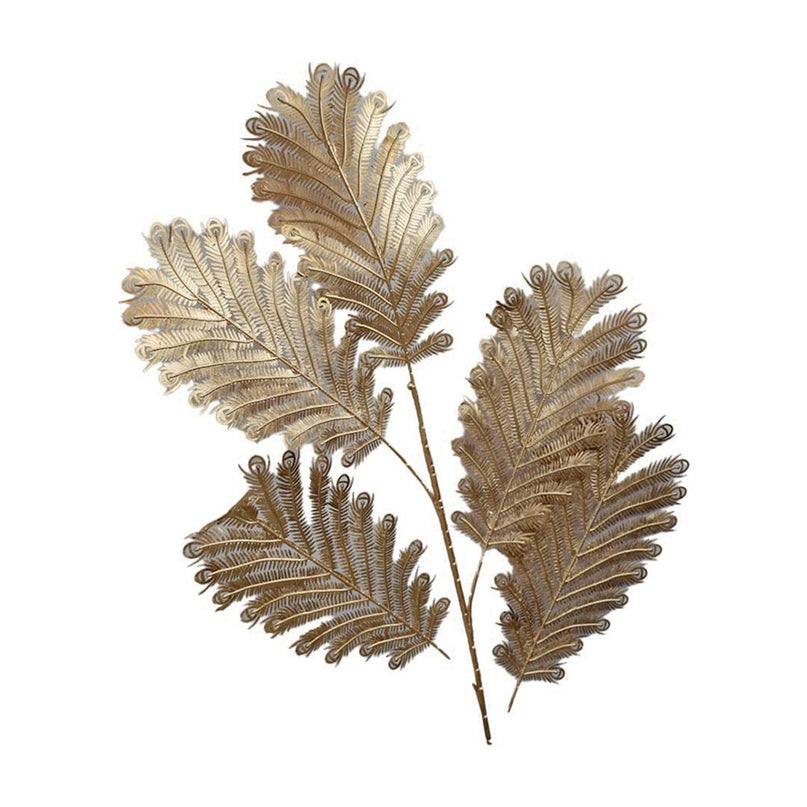 Decoratieve bloem gouden bladeren h90cm