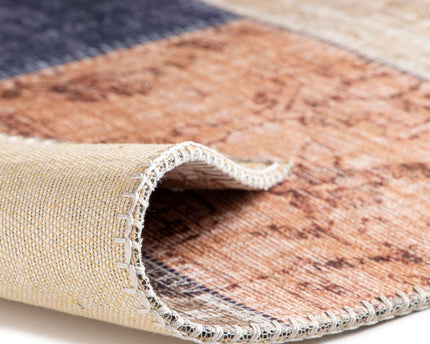 Patchwork tapijt afwerking Engels naaien caravan