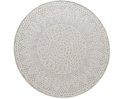 GEHAAKT rond decoratief vloerkleed