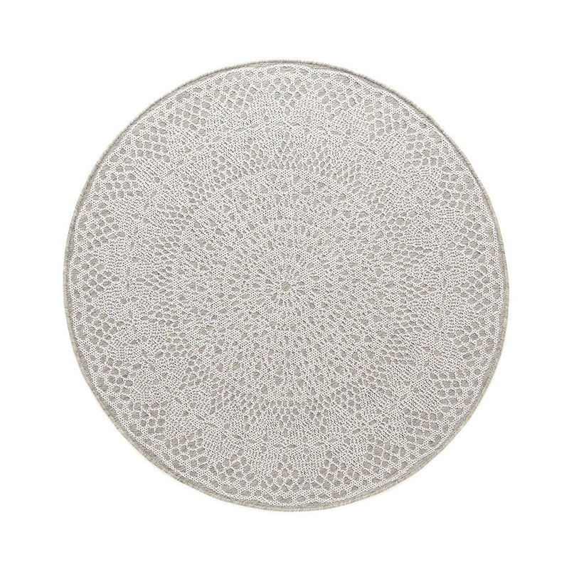 GEHAAKT rond decoratief vloerkleed
