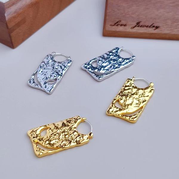 Unieke Board Drop Oorbellen - Goud en Zilver