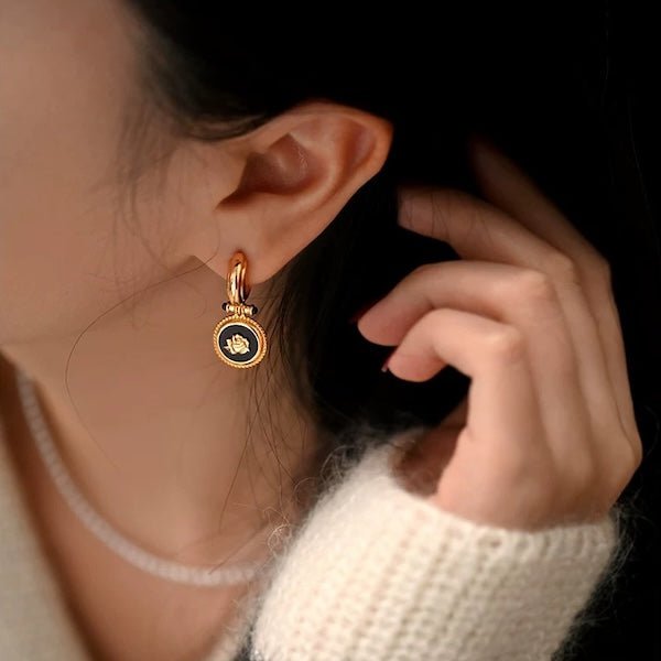 Vintage geïnspireerde Rose Drop oorbellen