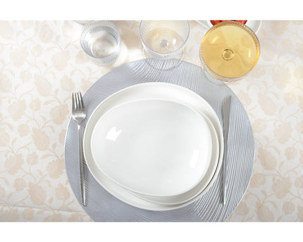 Keramische witte dessertplaat