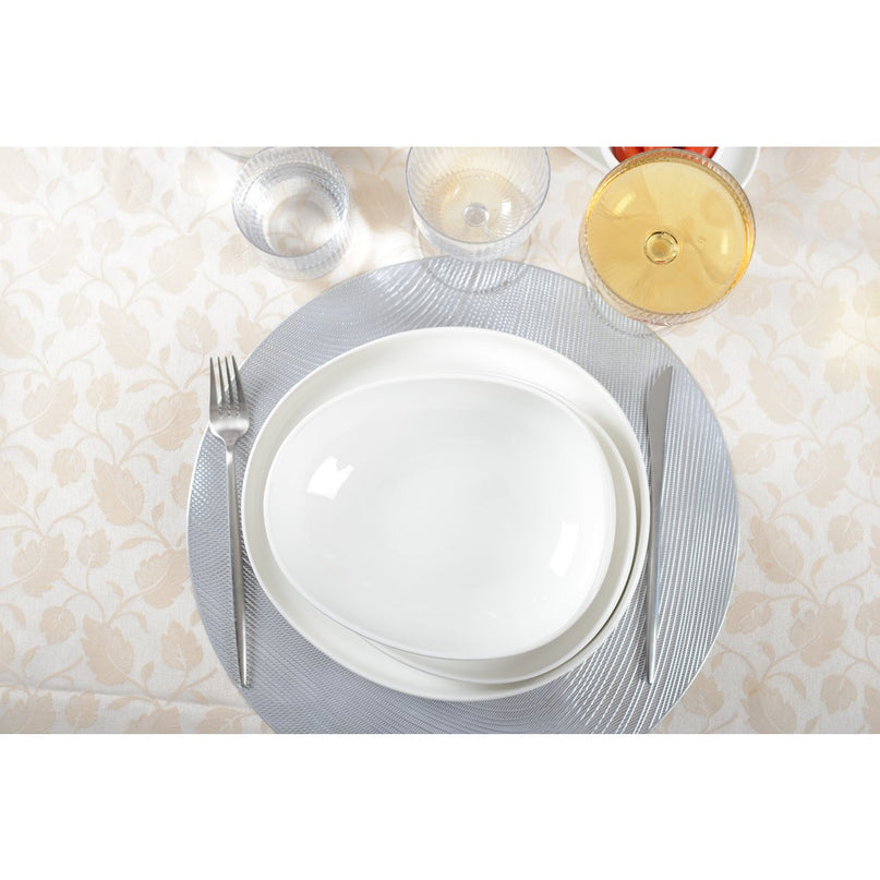 Keramische witte dessertplaat