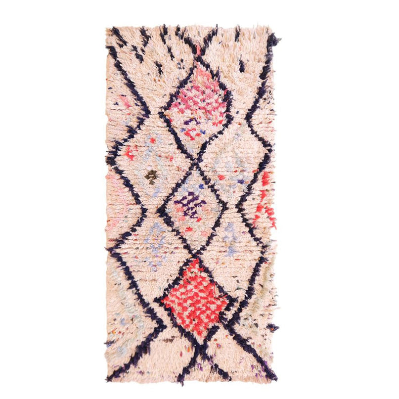 Zuiver wollen Marokkaans Berber-tapijt 85 x 172 cm