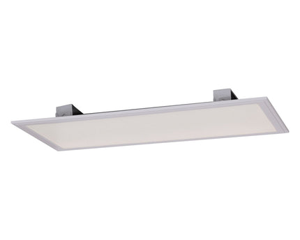 LED -assemblagepaneel "Sorriso", montagelamp gemaakt van metaal en plastic in wit met stevig ingebouwde LED's, 30 x 60 cm voor interieurs