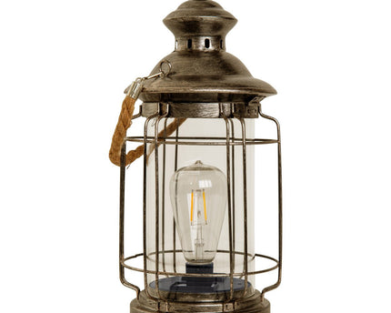LED decoratief zonnelampje "Bruno" gemaakt van metaal, glas en plastic, koper, met een stevig ingebouwde LED, voor buiten