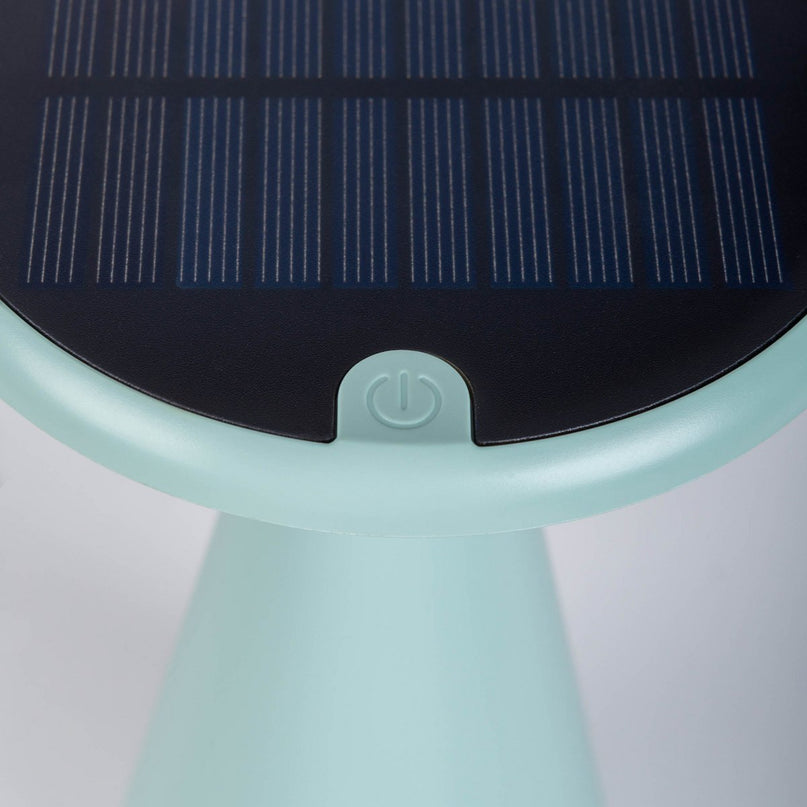 Zonne -batterijtafellamp "Palu" voor buiten en binnen, gemaakt van plastic in groen, 20 cm hoog