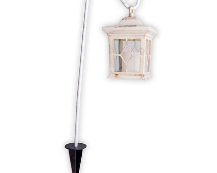 Set van 2 LED grondpennen voor buiten "Lantern" wit