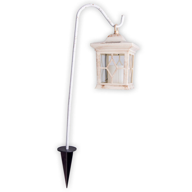 Set van 2 LED grondpennen voor buiten "Lantern" wit