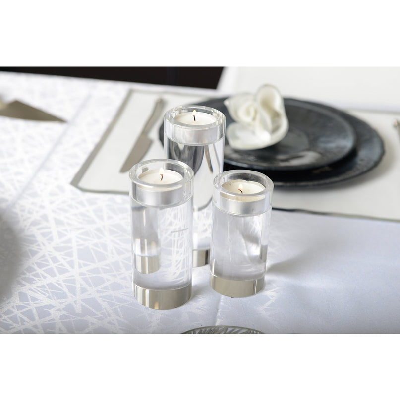 12 CM RONDE GLAZEN KAARSHOUDER