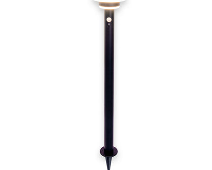 Led Solar Standing Lamp "Nora" met Earth Skeer, voor buiten, metaal en plastic aarde spies in het zwart, met geïntegreerde LED