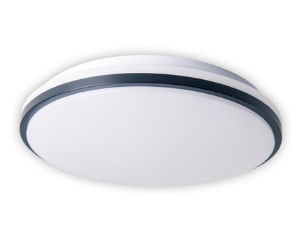 LED -plafondlamp "Irvine", metalen plafondlamp, wit, wit, met stevig ingebouwde LED's, voor eetkamer, woonkamer, hal of kantoor, Ø30,5 cm