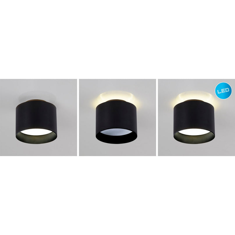 LED Spot "Trios" Ø 10 cm zwart, gemaakt van metaal en plastic met geïntegreerde LED's