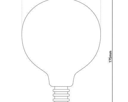 2 Set LED -lamp E27 -versie, 5 watt Ø 12,5 cm, metaal en glas, Amber