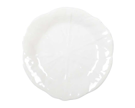Witte dessertplaat in melamine 21x21x1.5 cm