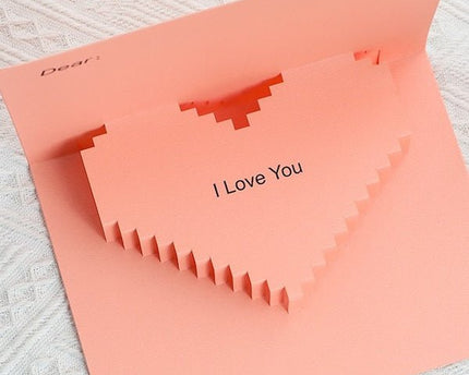 3D -kaart - Minimalistische liefdeskaart