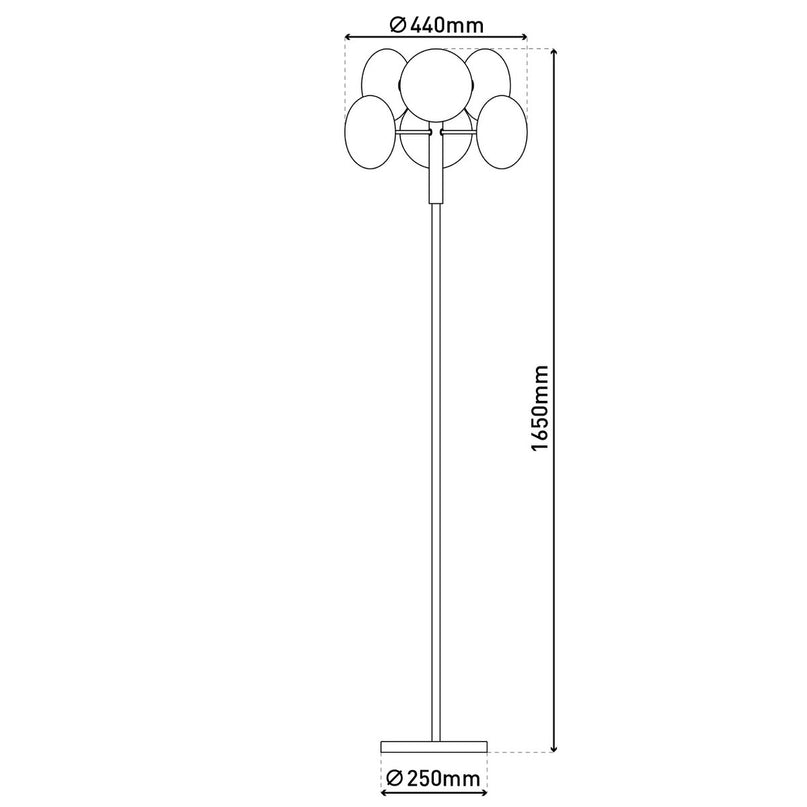 Staande lamp "Orion" rokerig, ongeveer 165 cm hoog, gemaakt van chroomkleurig, roestvrij staal en rookglas, G9-aansluiting, verlichting voor woonkamer, eetkamer of kantoor.