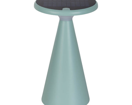 Zonne -batterijtafellamp "Palu" voor buiten en binnen, gemaakt van plastic in groen, 20 cm hoog