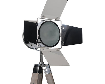 Staande lamp driekbende "Holly" gemaakt van donkere natuur met een E27-versie, 100-140 cm hoog, lamp voor woonkamer, eetkamer of kantoor