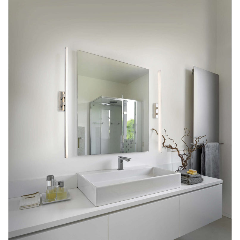 LED -spiegellicht "Vareta" metaal en plastic in chroom met stevig geïnstalleerde LED's