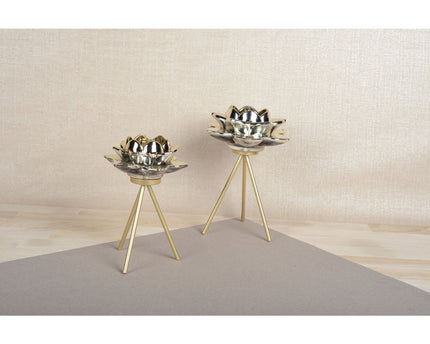 Golden Flower Stand 12.5x12.5x17.5 cm