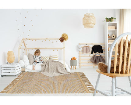 BUBBLES vloerkleed van jute en wol