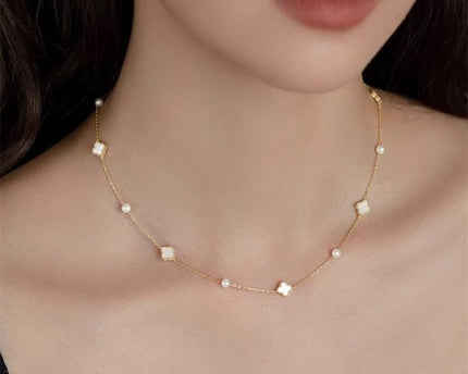 Elegante MOP Lucky Clover parels kralen ketting