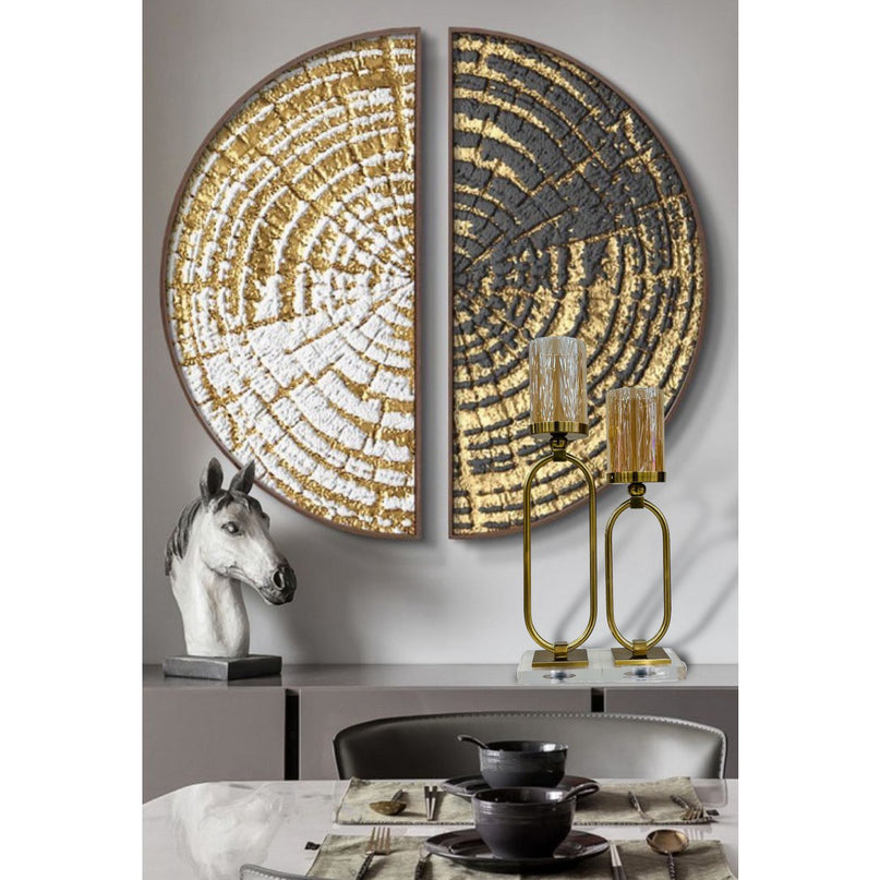 CANDLESTICK | GLASS | GOLD ZH02 Small size: 12*8.5*40