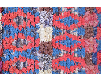 Marokkaans Berber-tapijt van gerecycled textiel 71 x 168 cm