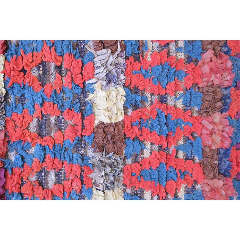 Marokkaans Berber-tapijt van gerecycled textiel 71 x 168 cm